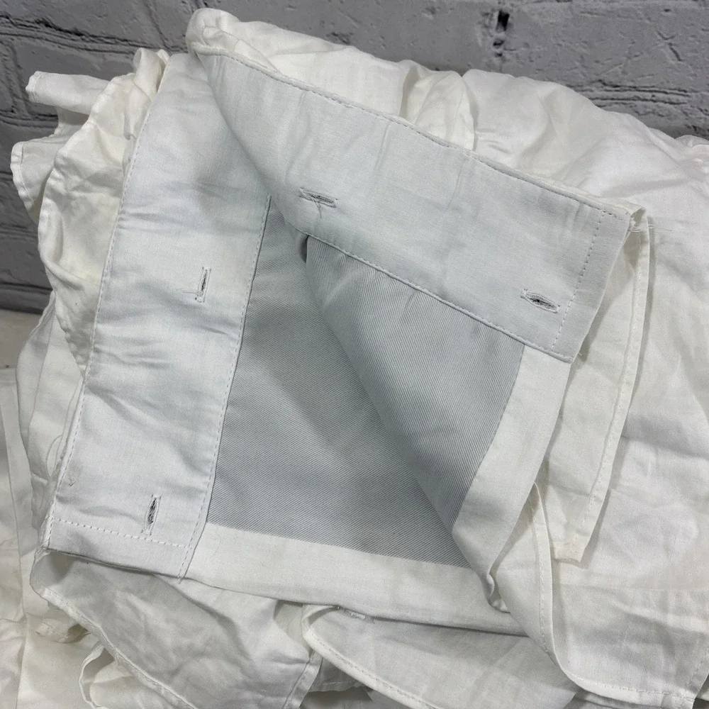 Pottery Barn Kids Ruffles Layers Blackout Curtain White 44x84 Each 2 Panels